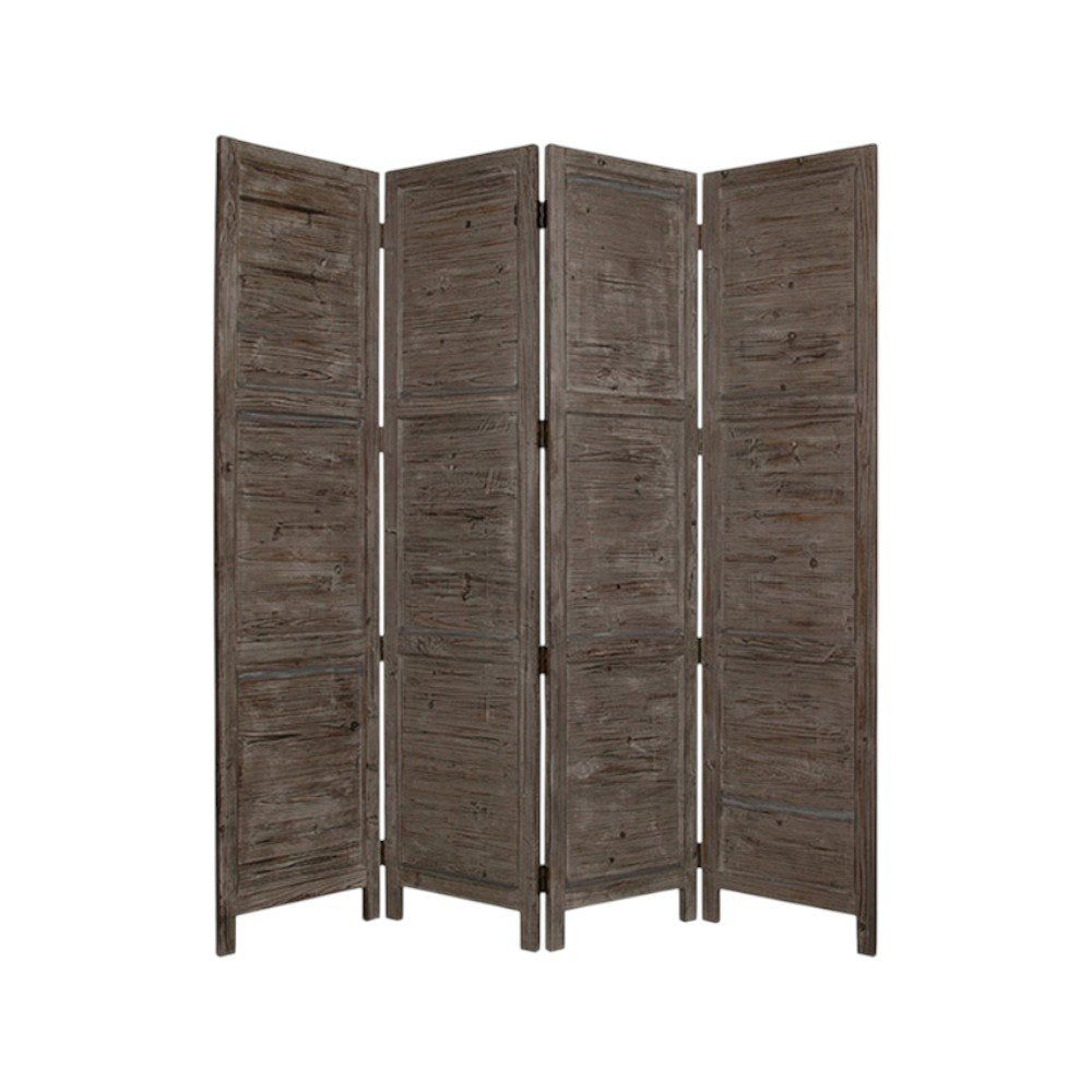 84" Wood Folding Four Panel Room Divider