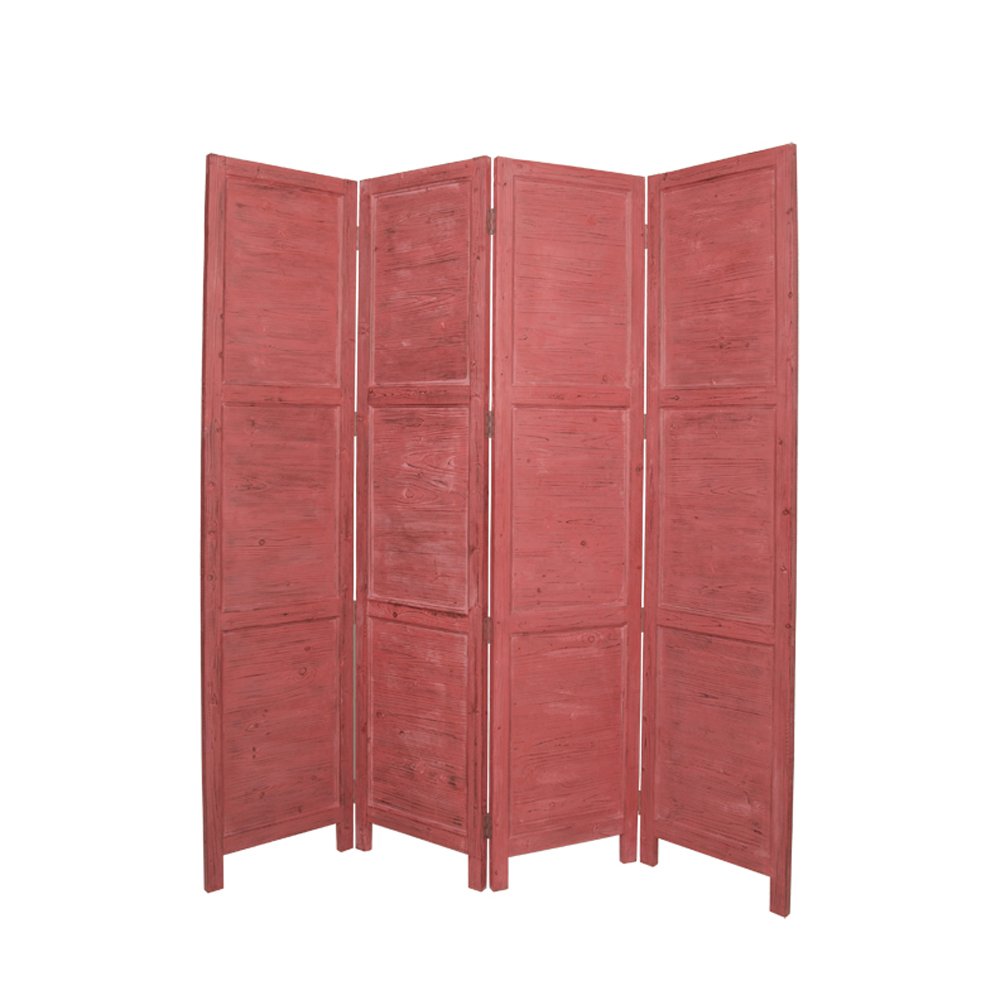 84" Wood Folding Four Panel Room Divider