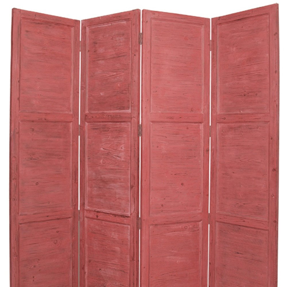 84" Wood Folding Four Panel Room Divider