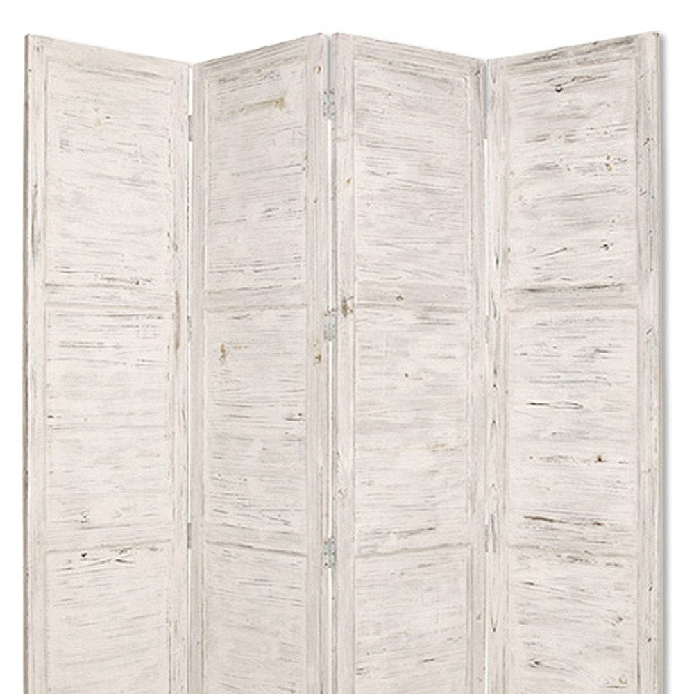 84" Wood Folding Four Panel Room Divider