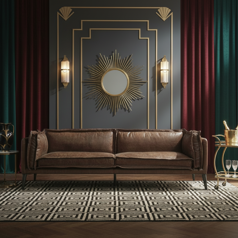 94" Chocolate Distressed Top-Grain Leather Sofa