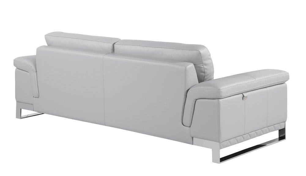 2 Piece Italian Leather Five Person Seating Set