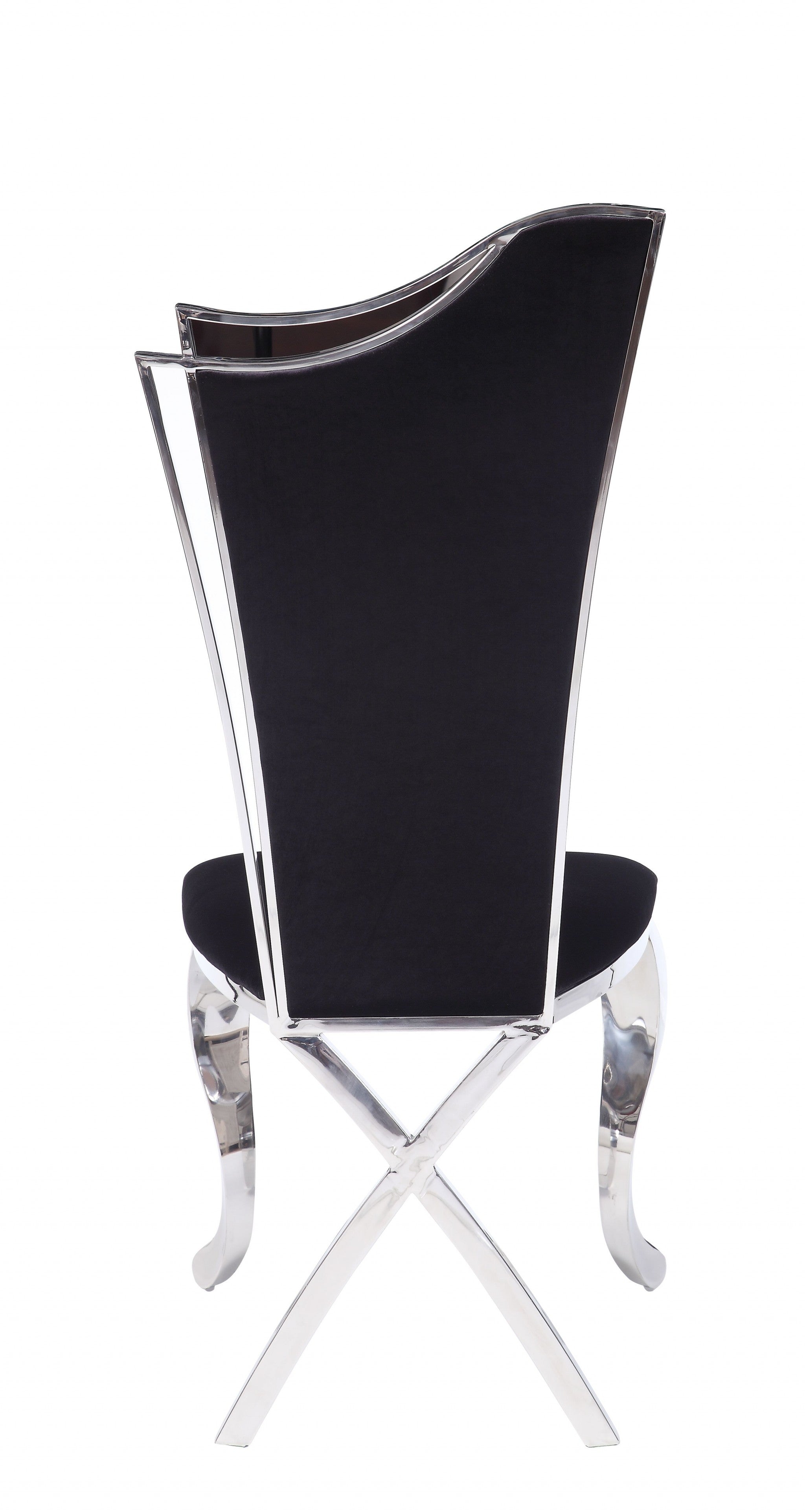 22" Set of Two Cream and Rose Gold Silhouette Chair