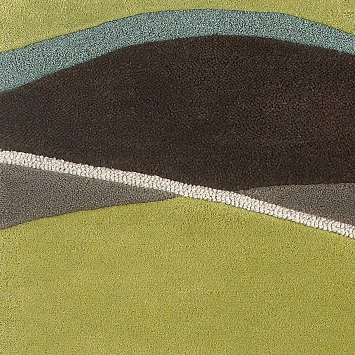Lime and Mocha Wave Rug