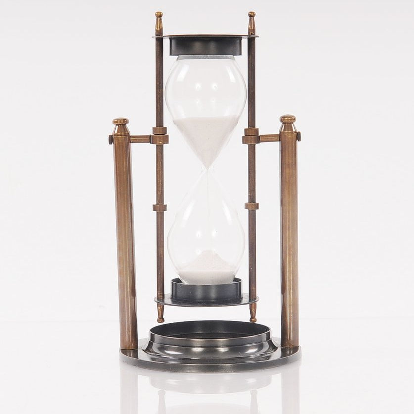 8" Brass Revolving Sand Timer