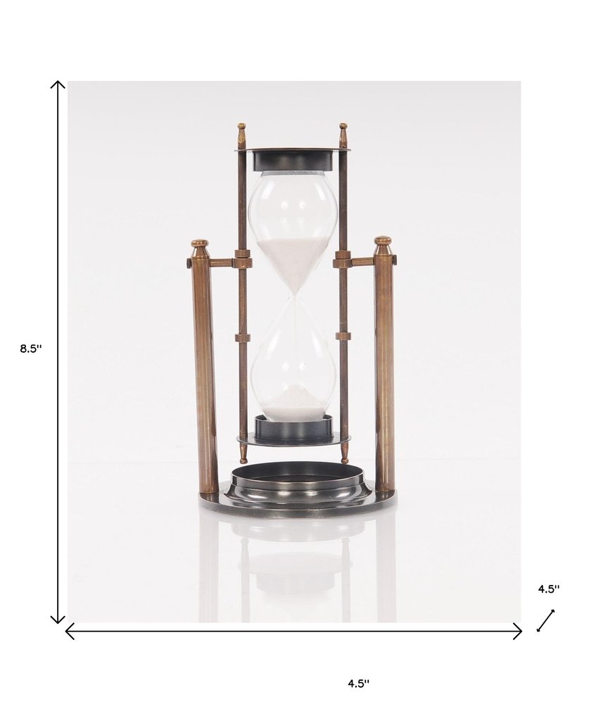 8" Brass Revolving Sand Timer