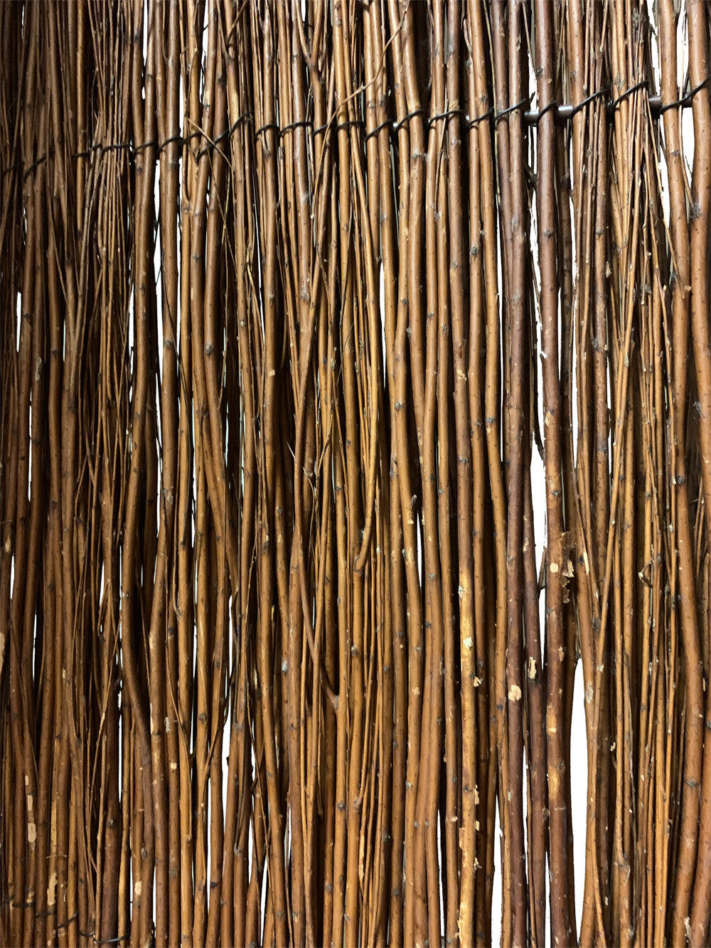 84" Natural Brown Rattan Folding Three Panel Room Divider