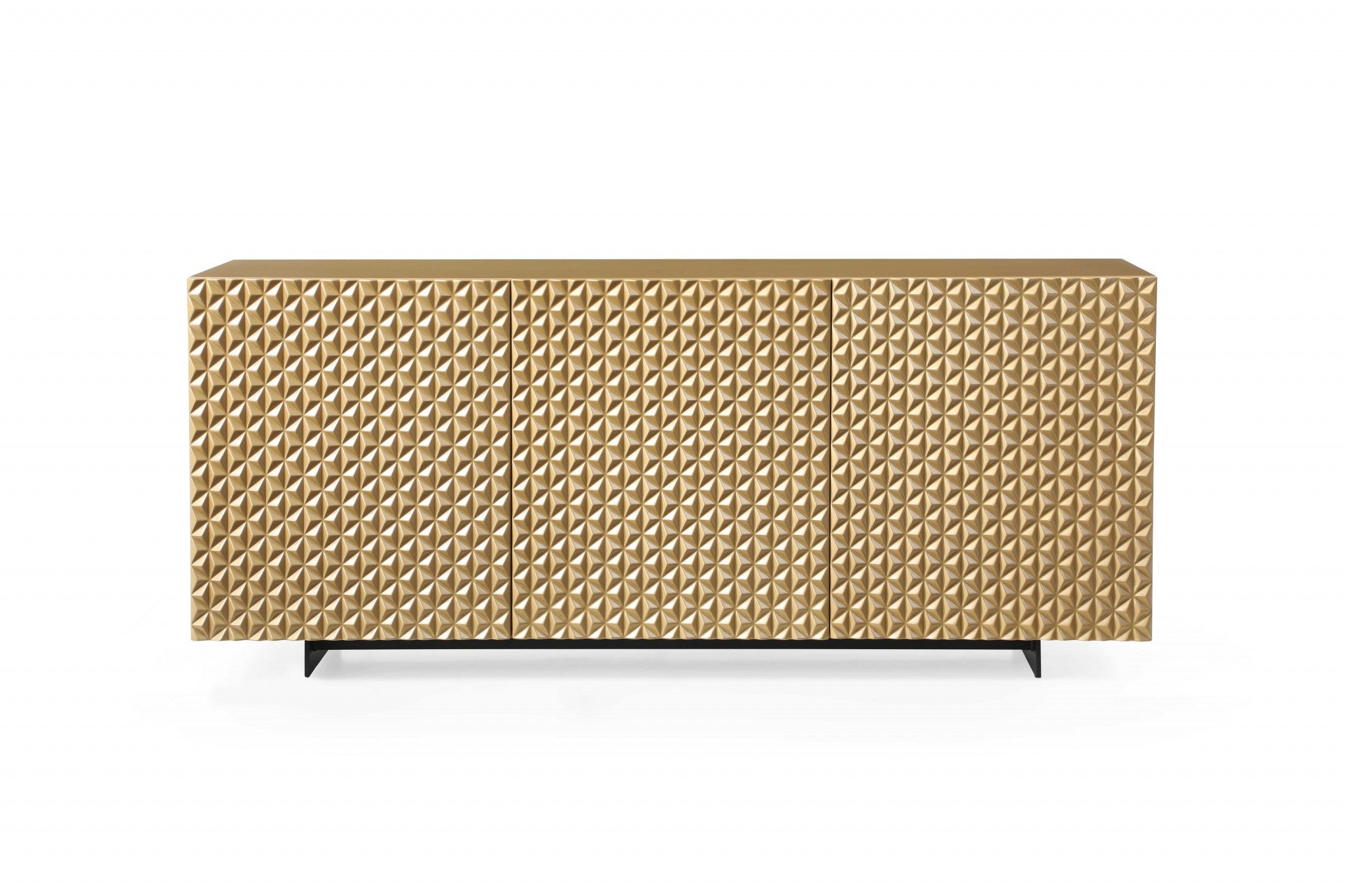 71" Gold Grate Metal Buffet