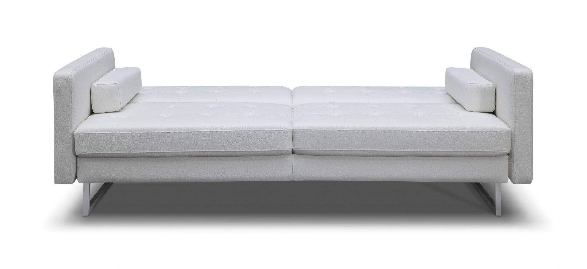 80" Tufted Faux Leather Sleeper Sofa Bed