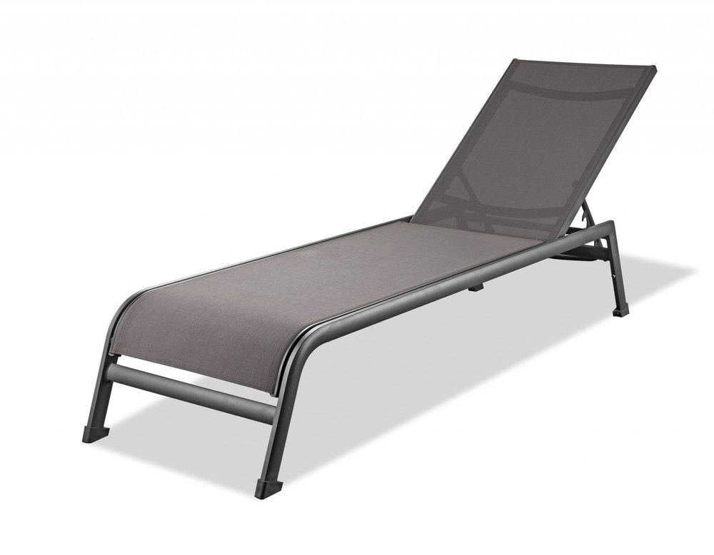 Set of Two 81" Metal Outdoor Chaise Loungers