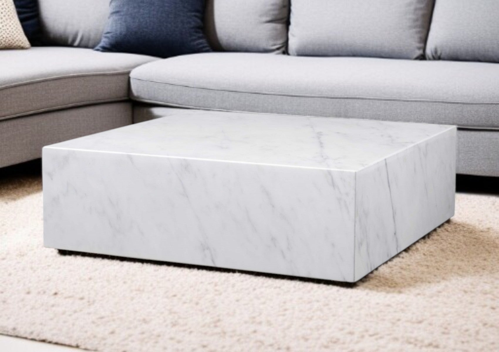35" Marble Square Coffee Table