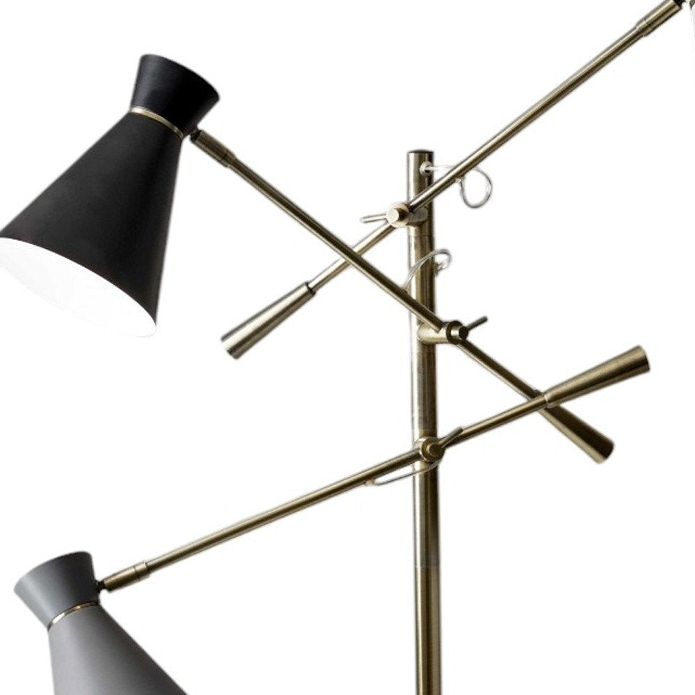 71" Industrial Studio 3-Cone Floor Lamp