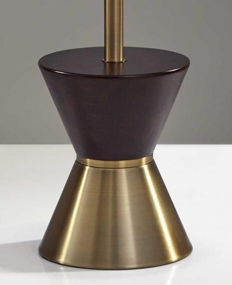 59" Brass Column Floor Lamp