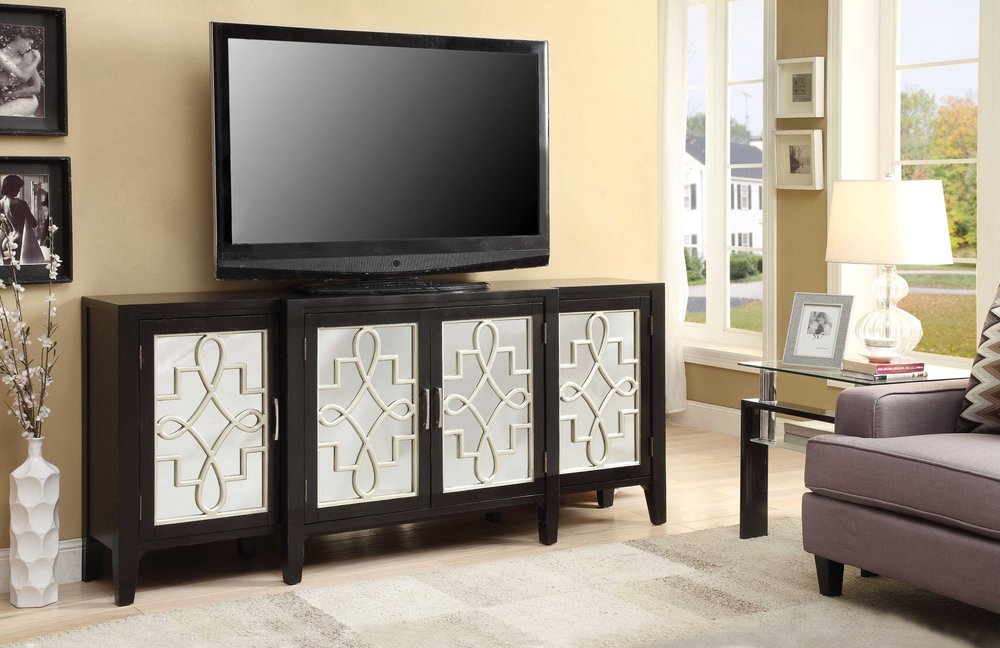 72" Mirrored Trellis Sideboard