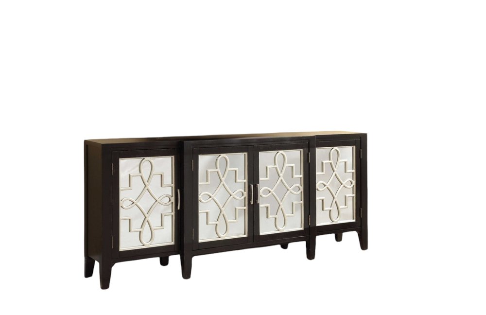 72" Mirrored Trellis Sideboard