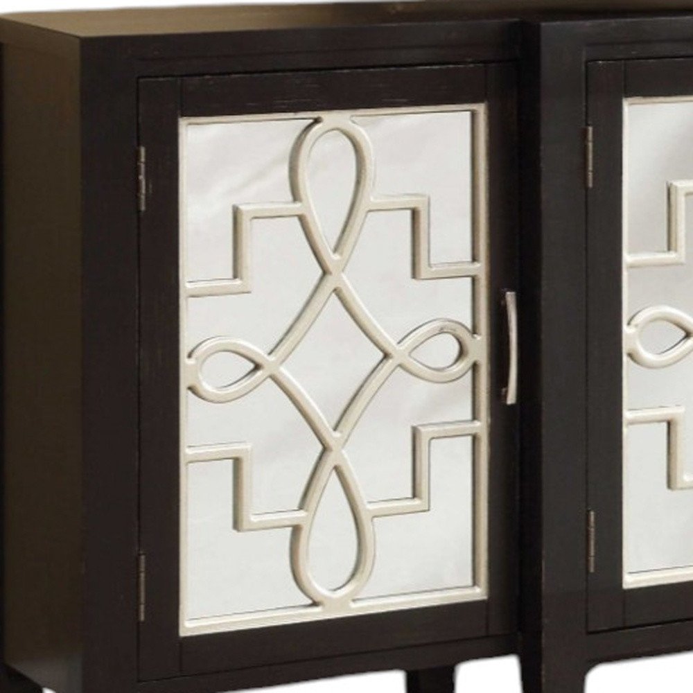 72" Mirrored Trellis Sideboard