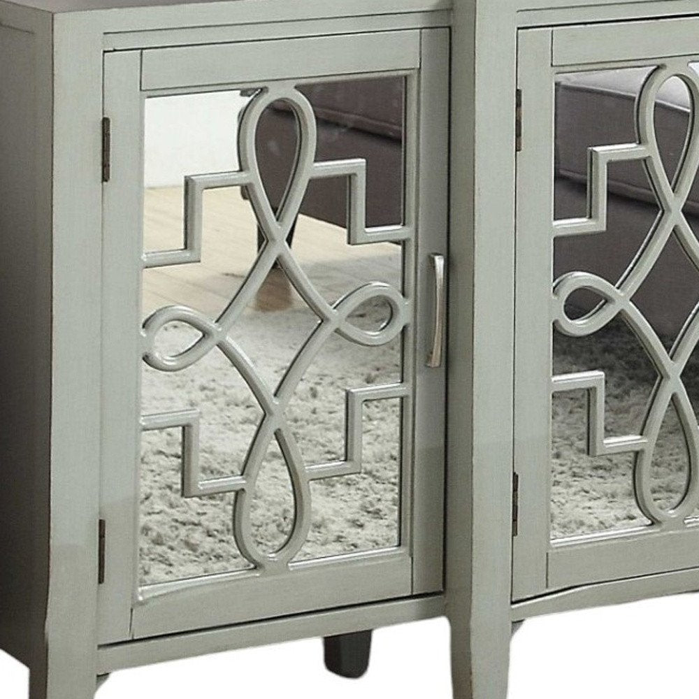 72" Mirrored Trellis Sideboard