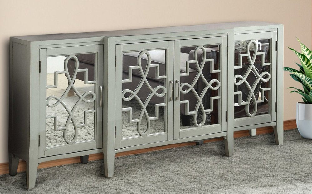 72" Mirrored Trellis Sideboard
