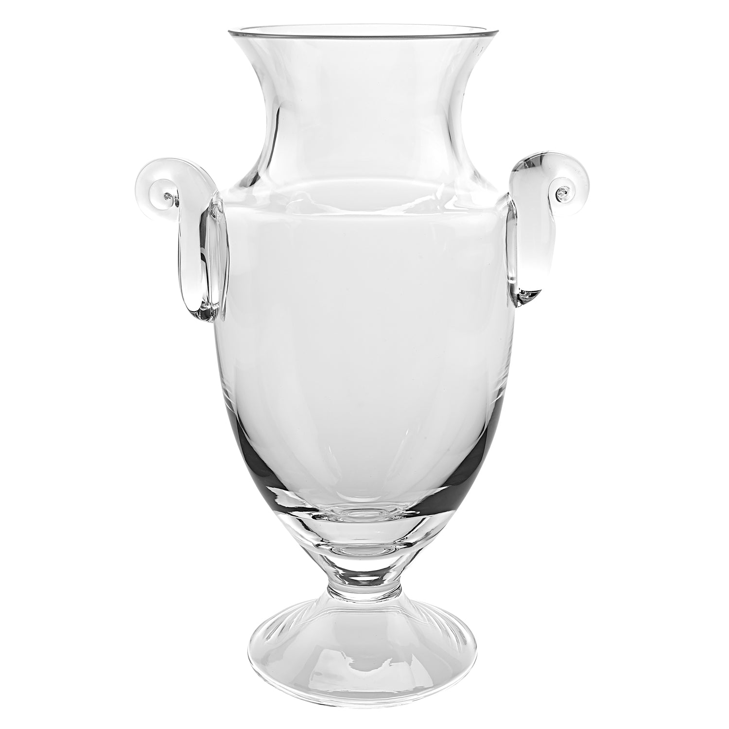 14" Mouth Blown Crystal Urn Vase