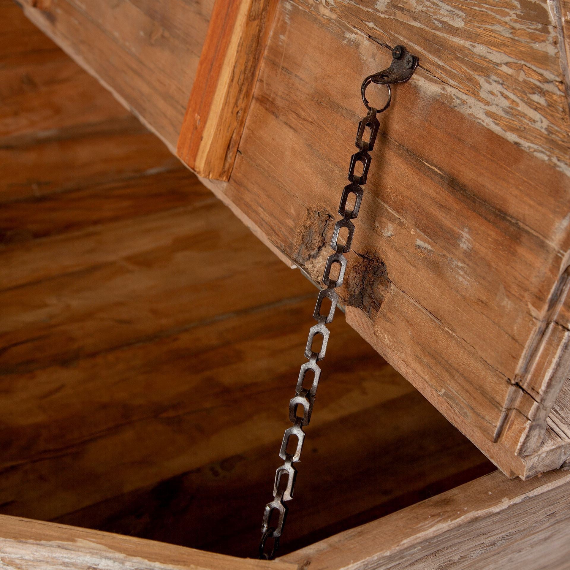 49" Natural Wood Octagon Lift Top Coffee Table