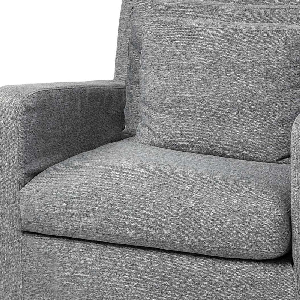 38" Slipcover Linen Slope Arm Chair