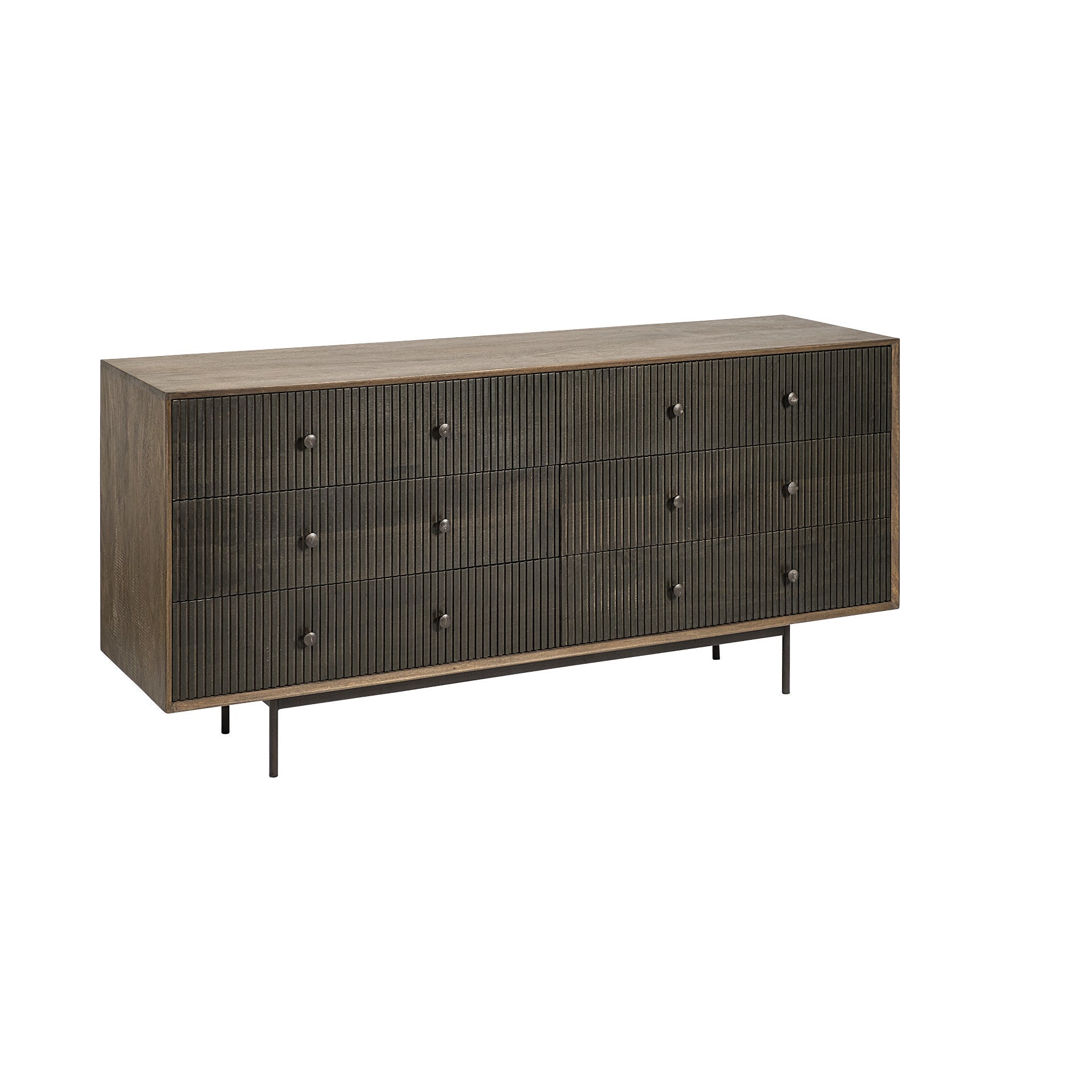 70" Brown Mid-Century Sideboard