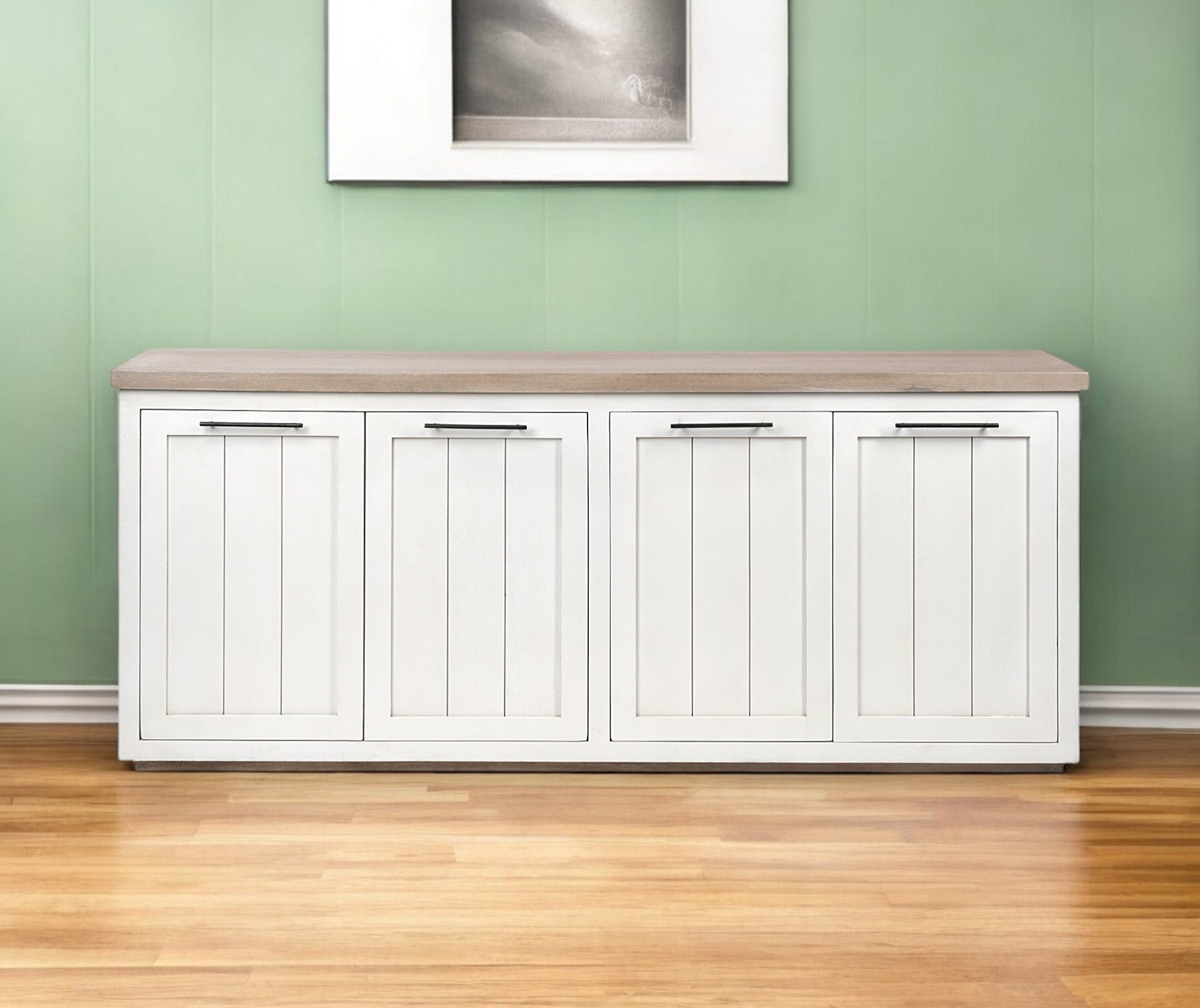 73" White and Brown Farmhouse Sidebaord