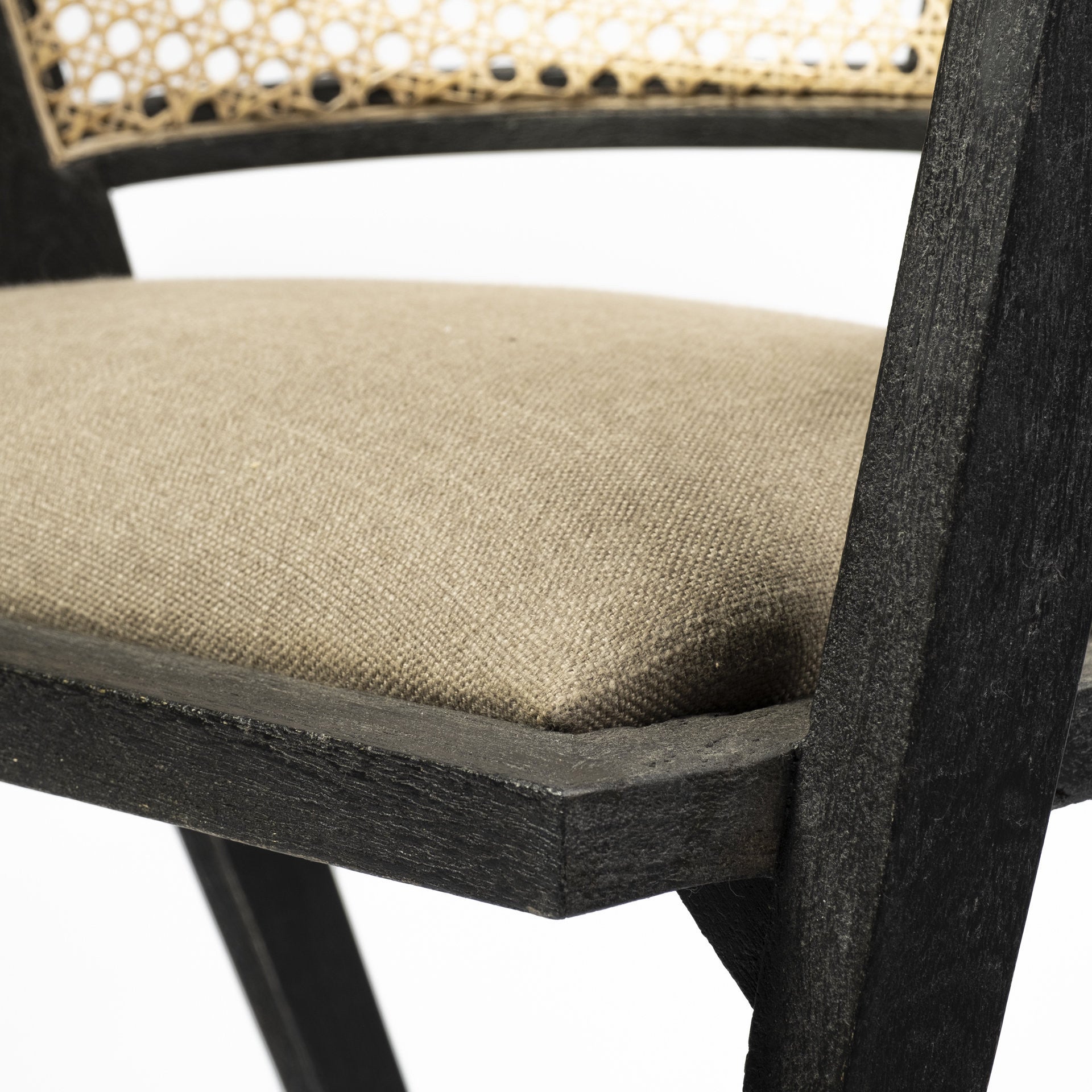 22" Coastal Rattan Barrel Dining Chair