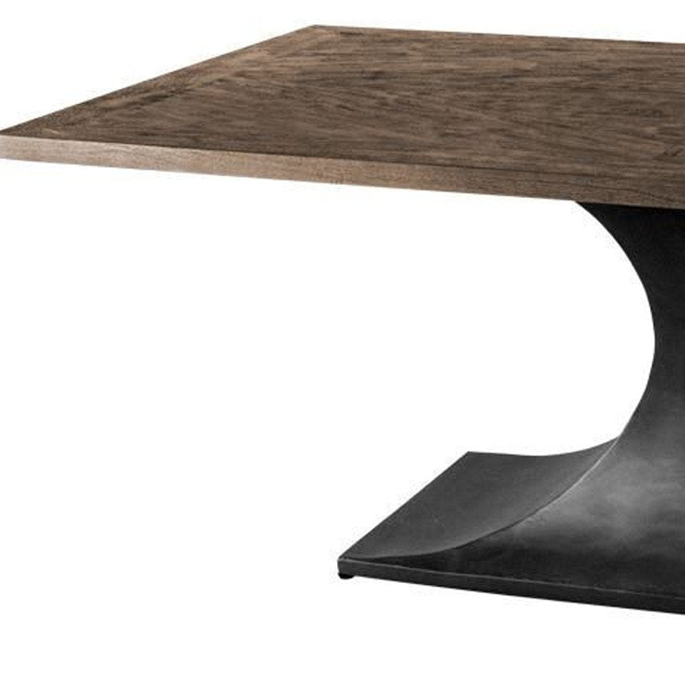 79" Brown and Black Anvil Dining Table