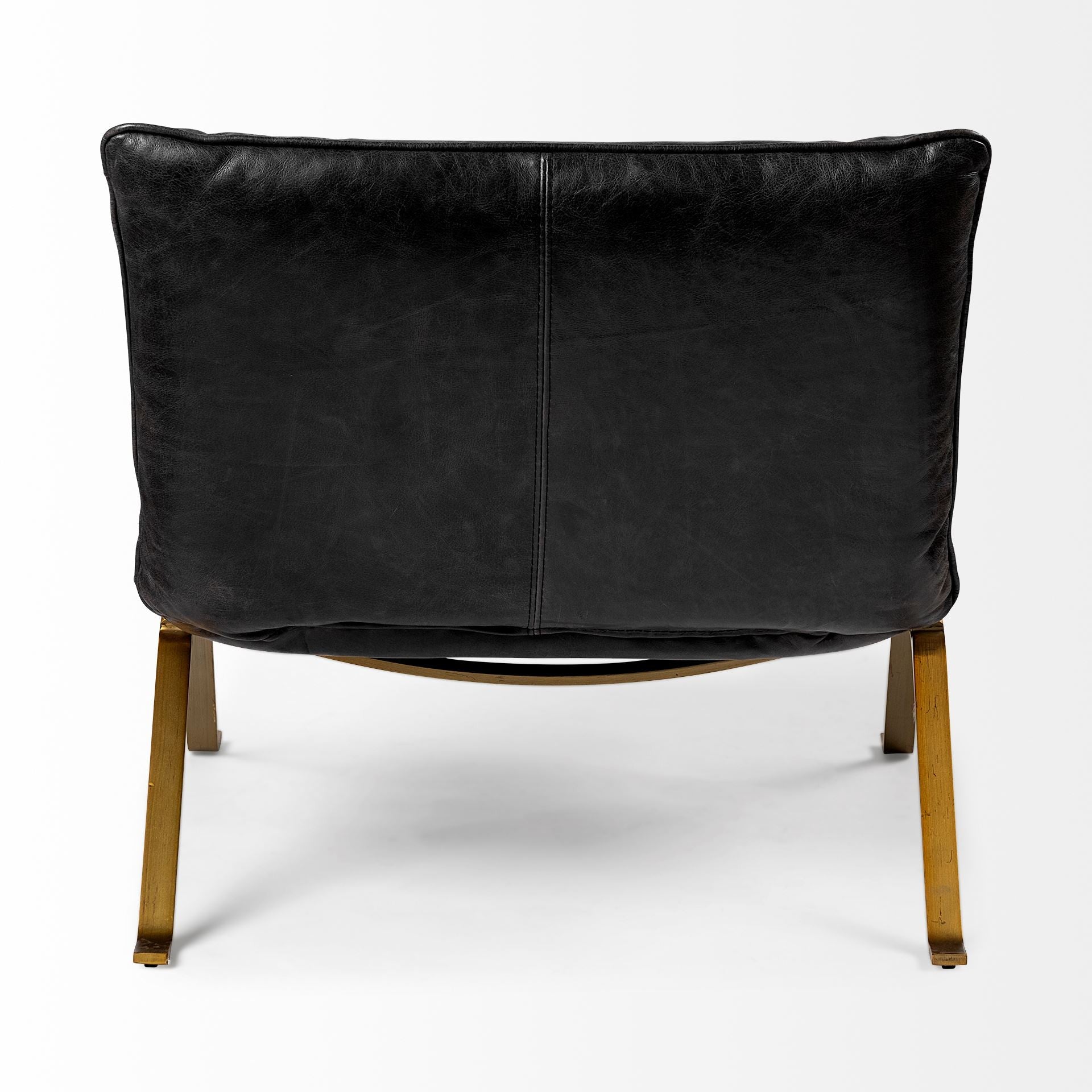 34" Top-Grain Leather Slipper Chair