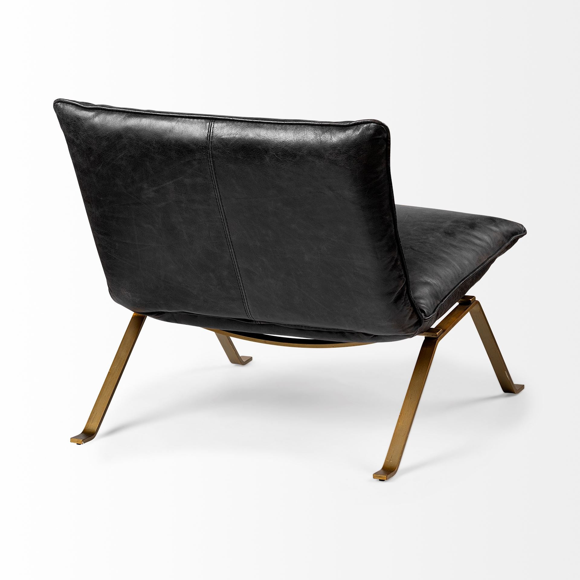 34" Top-Grain Leather Slipper Chair
