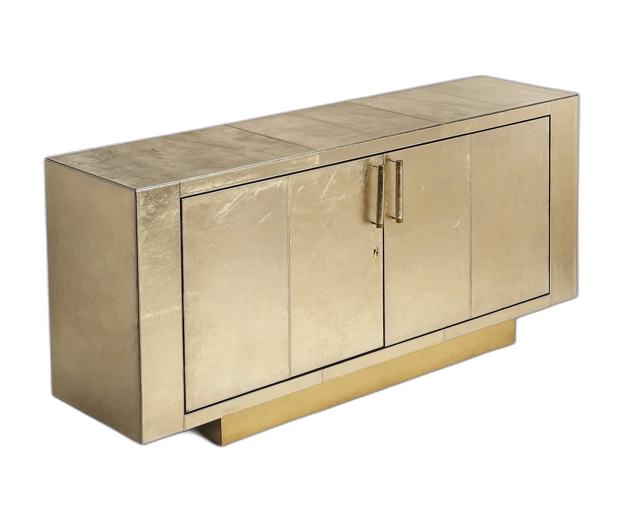71" Gold Wood Sideboard