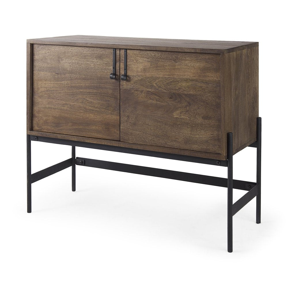 38" Dark Brown Contemporary Cabinet