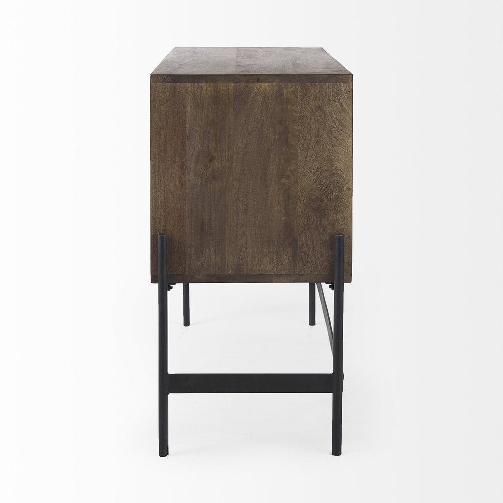 38" Dark Brown Contemporary Cabinet
