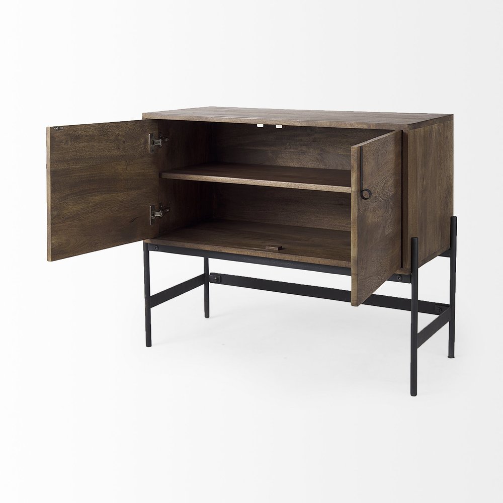 38" Dark Brown Contemporary Cabinet