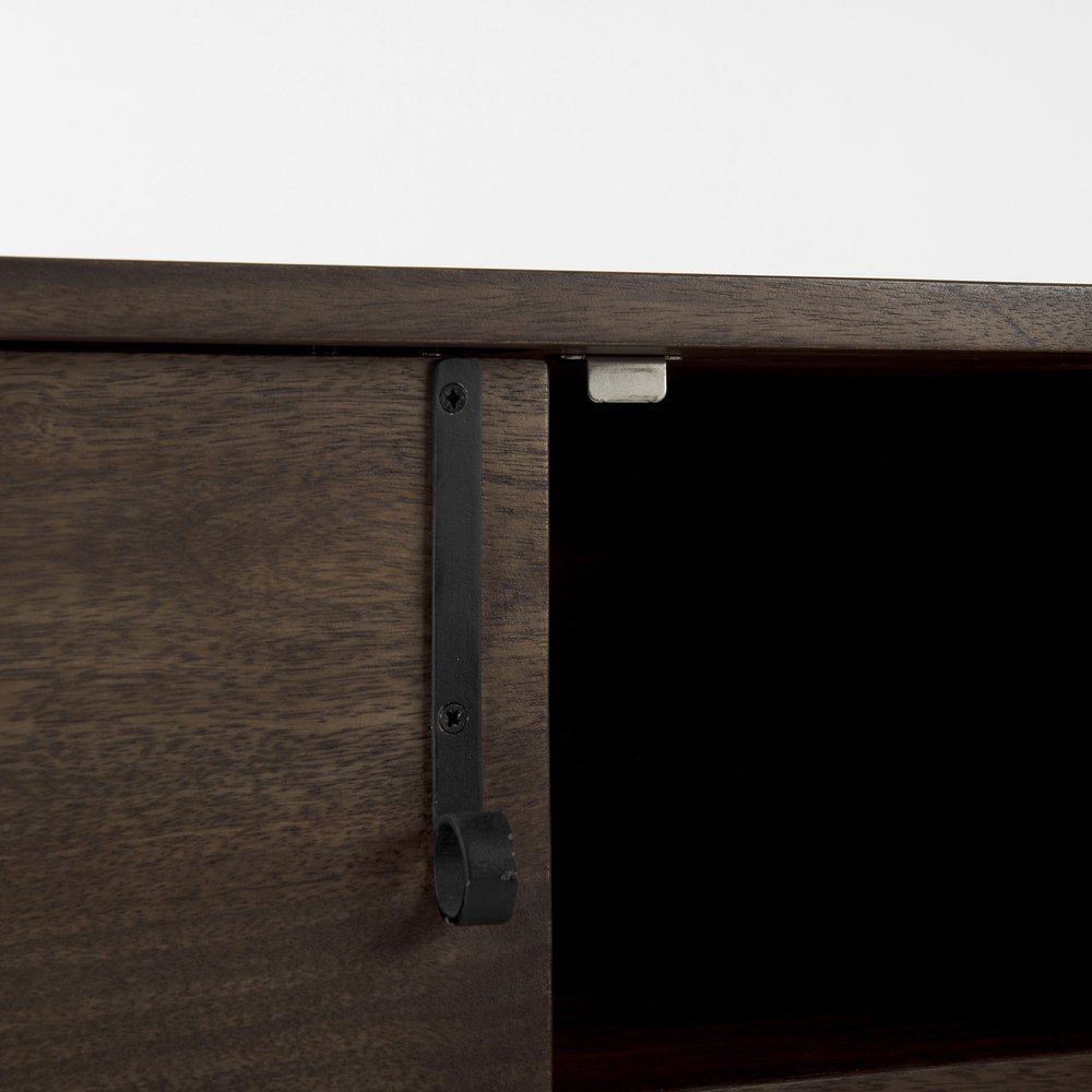 38" Dark Brown Contemporary Cabinet