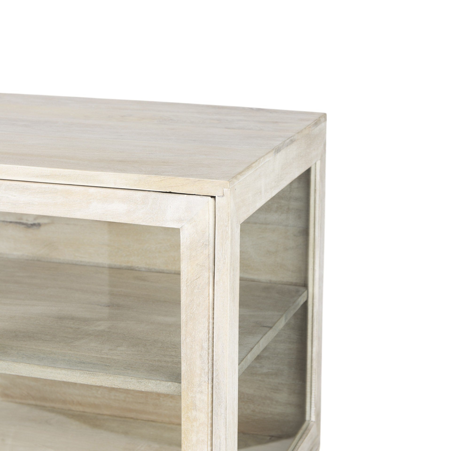 38" Wood Shadowbox 2 Door Cabinet