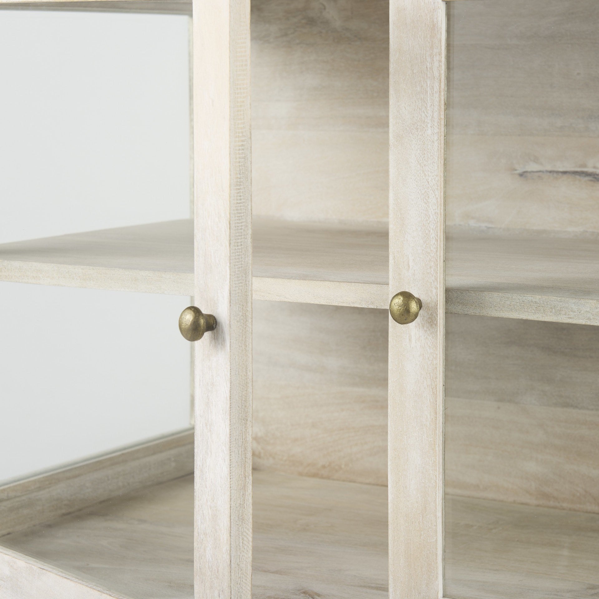 38" Wood Shadowbox 2 Door Cabinet