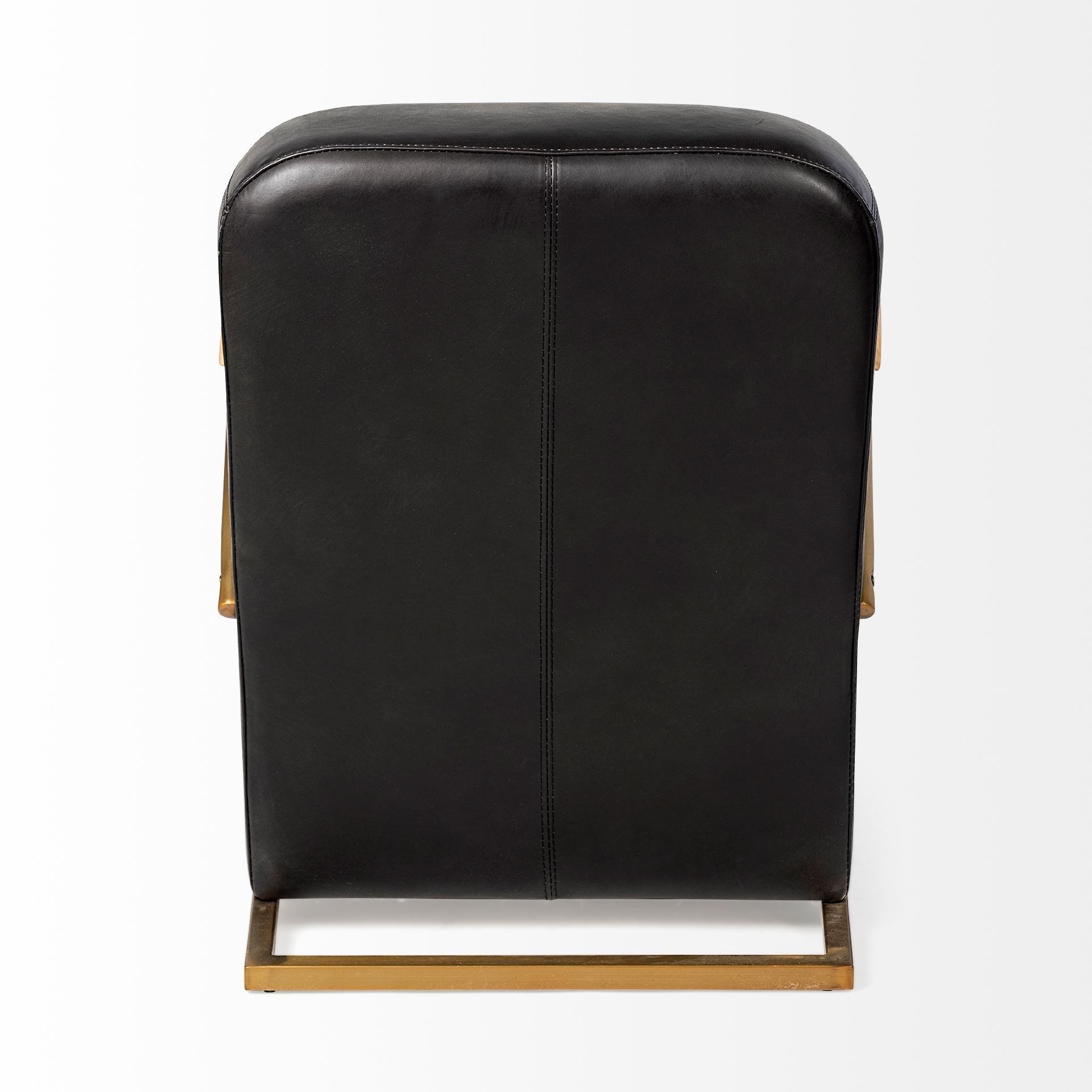 35" Black and Gold Diamond Tuft Deep Chair