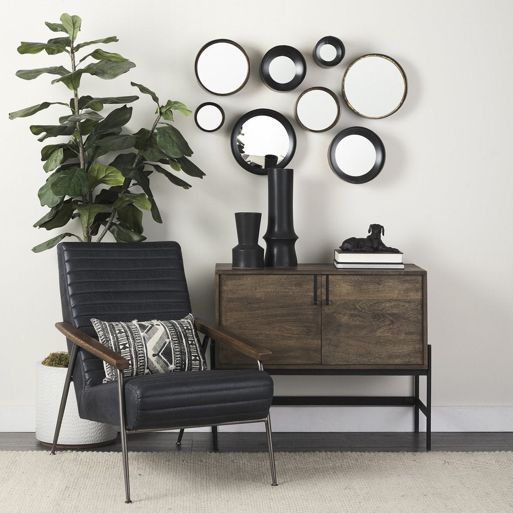 11" Black Metal Labrador Dog Sculpture