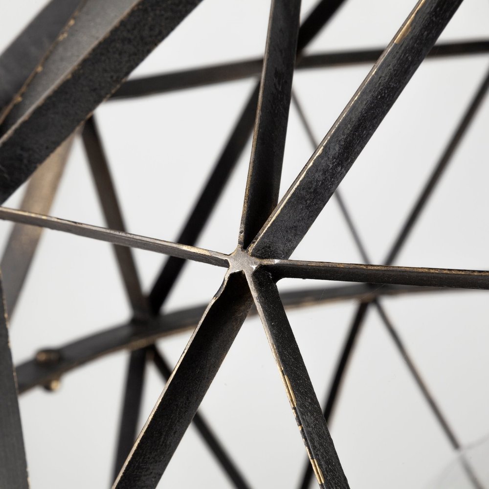 18" Black Metal Globe Pendant Light