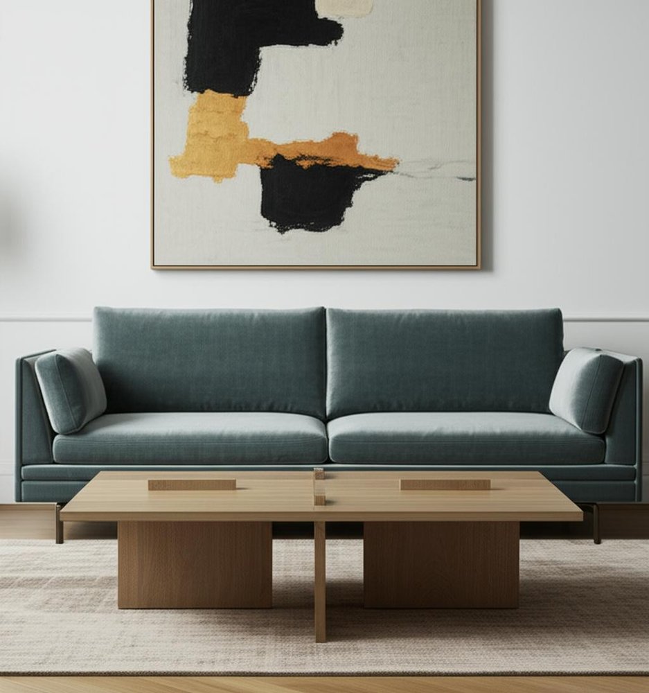 34" Wood Scandinavian Coffee Table