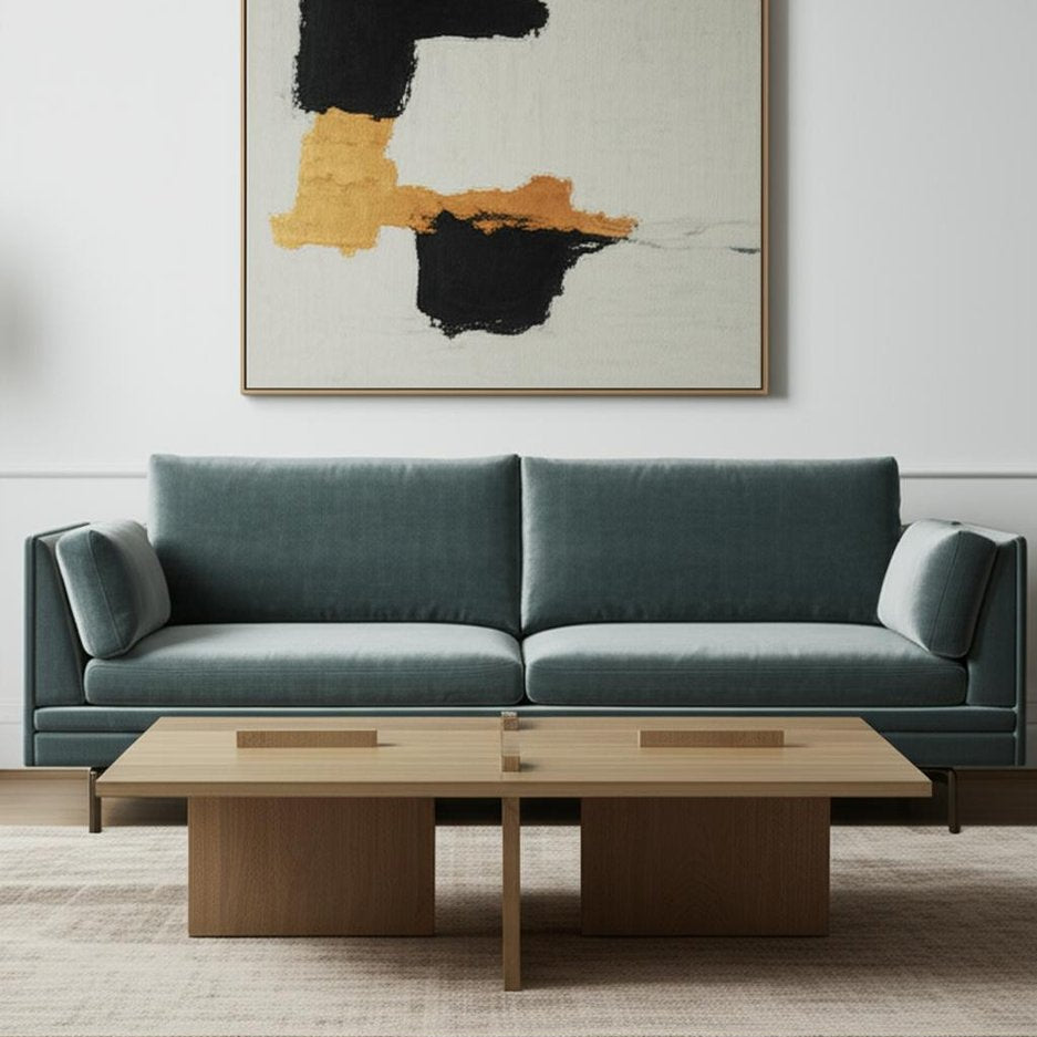 34" Wood Scandinavian Coffee Table