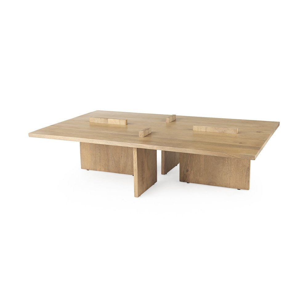 34" Wood Scandinavian Coffee Table