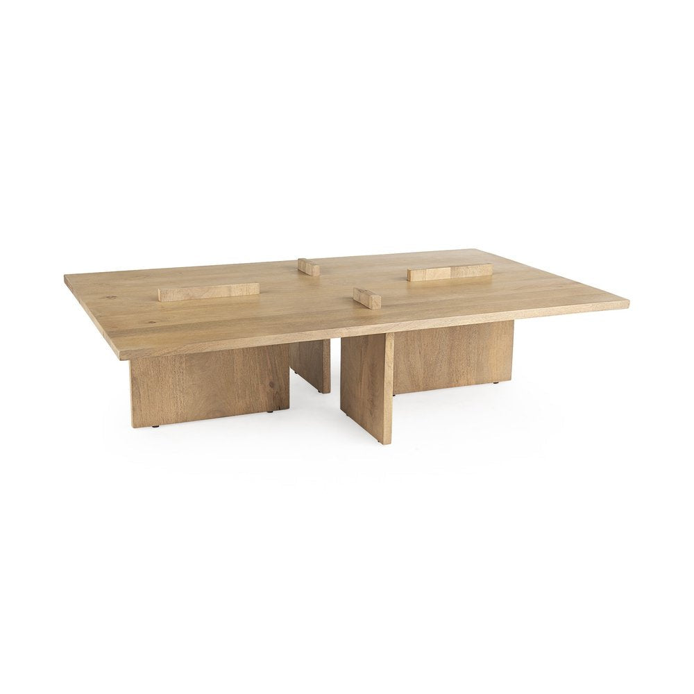 34" Wood Scandinavian Coffee Table