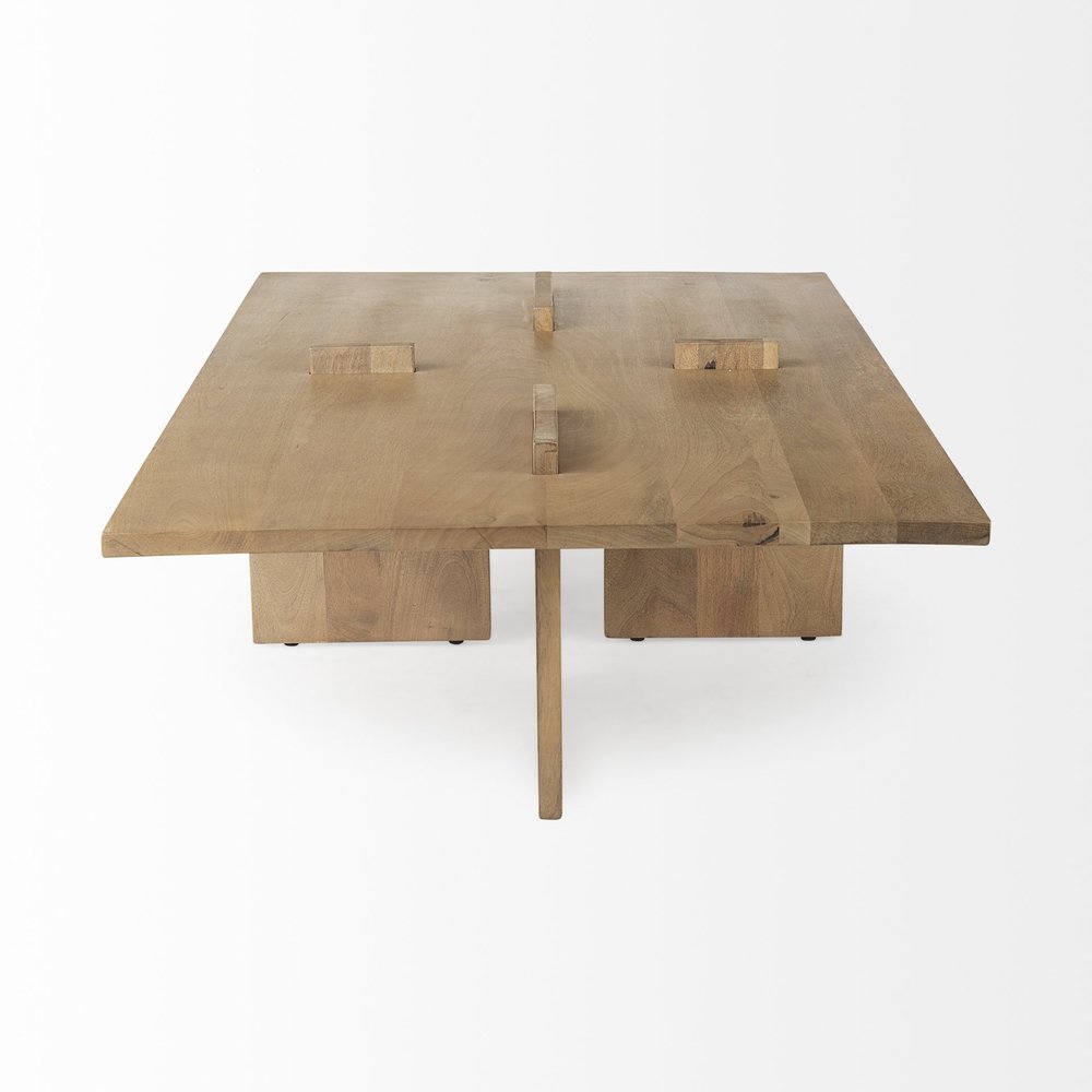 34" Wood Scandinavian Coffee Table