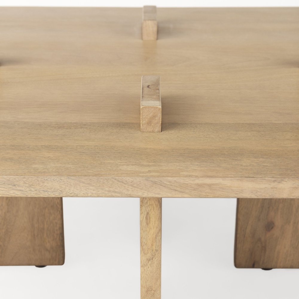 34" Wood Scandinavian Coffee Table