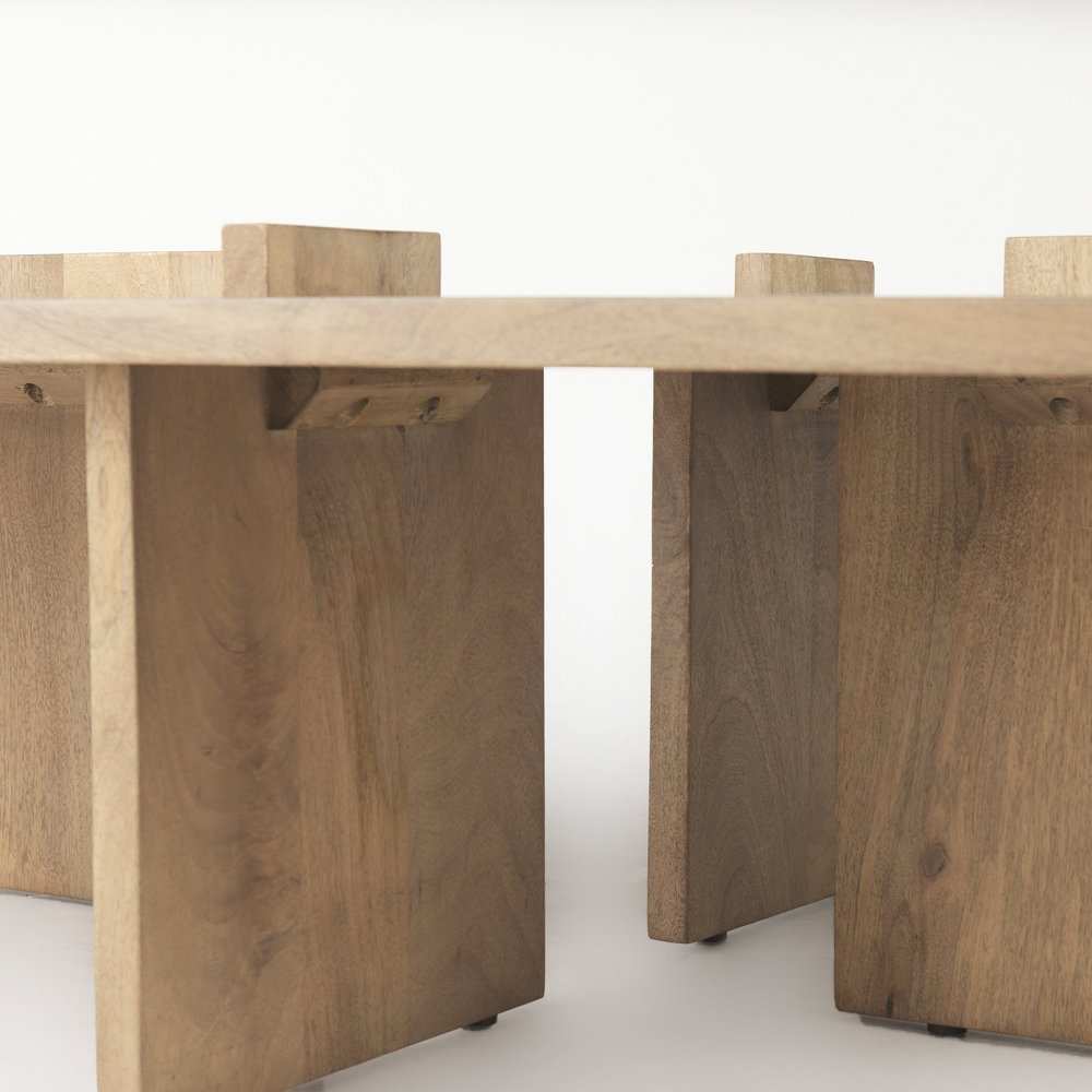 34" Wood Scandinavian Coffee Table