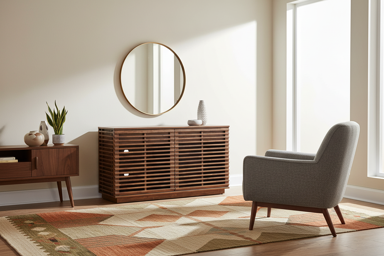 54" Mid-Century Shade TV Stand