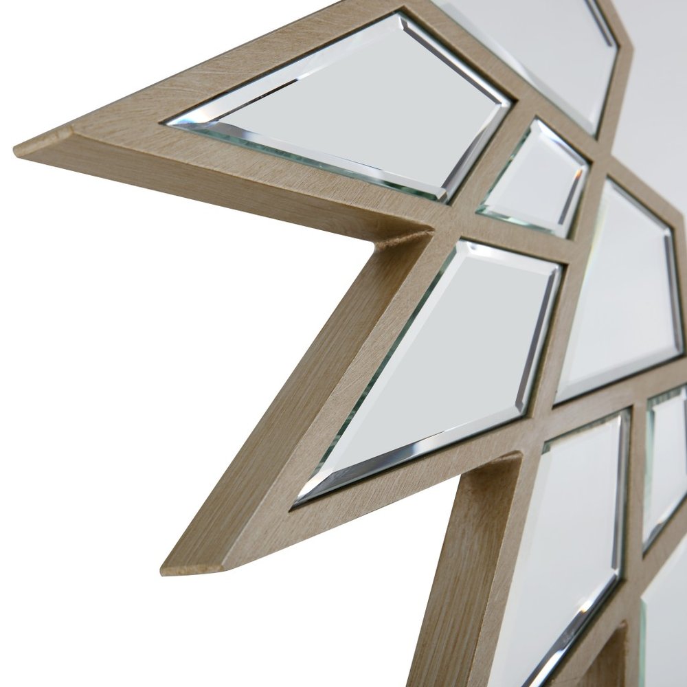 34" Gold Sunburst Metal Mirror